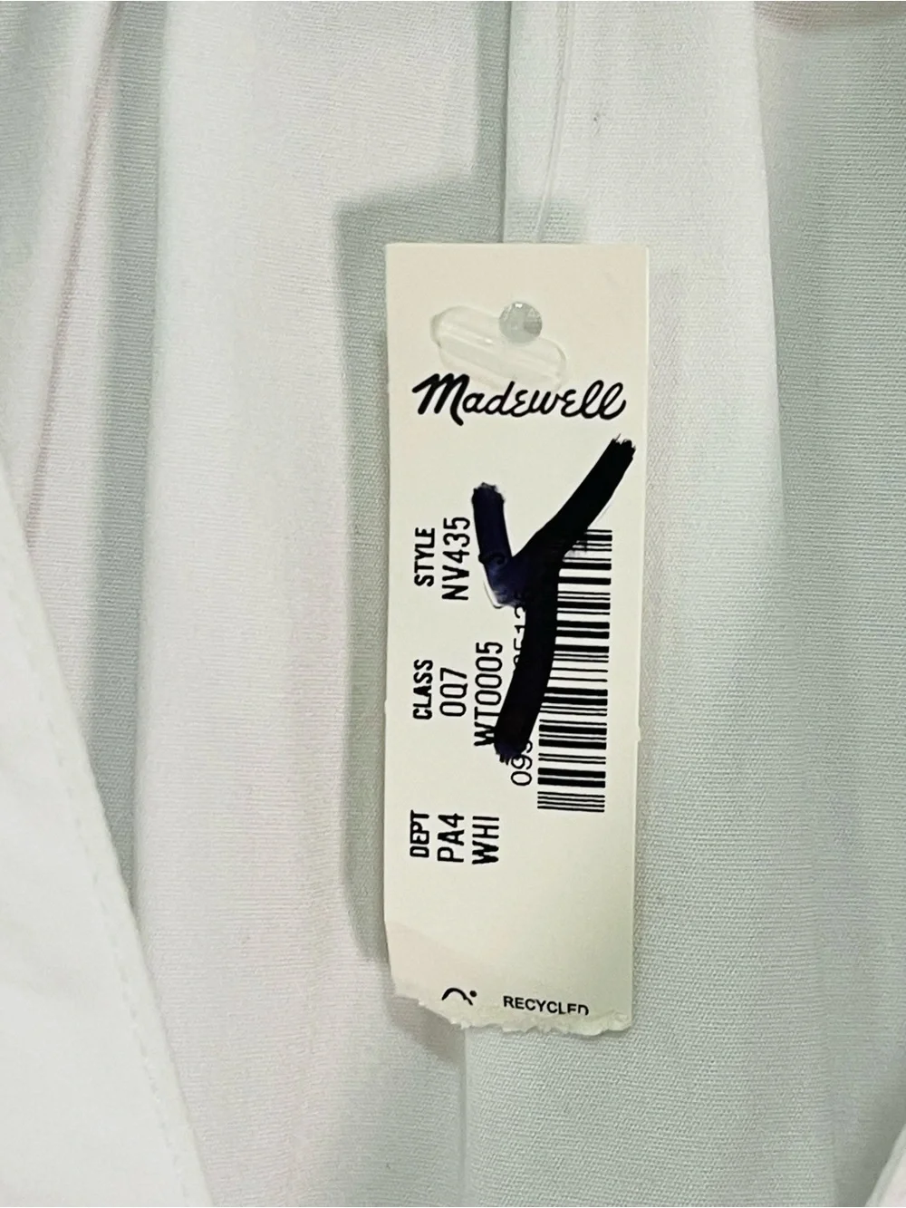 Madewell NWT Poplin Splitneck Midi Shirtdress Size Small in White - Picture 10 of 16